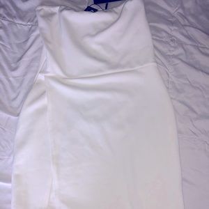 White high split dress